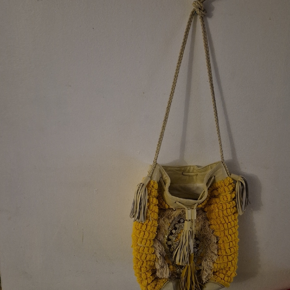 Antik Batik Yellow and Cream Backpack